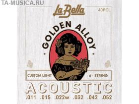 Струны для акустической гитары La Bella 40PCL 11-52 купить
