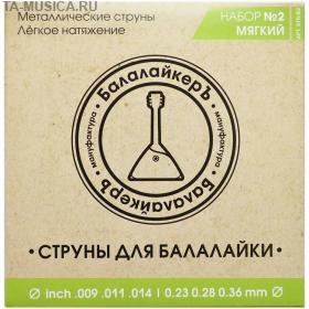 Струны для балалайки, 'мягкий' комплект, металл, STR-B2, Балалайкеръ купить